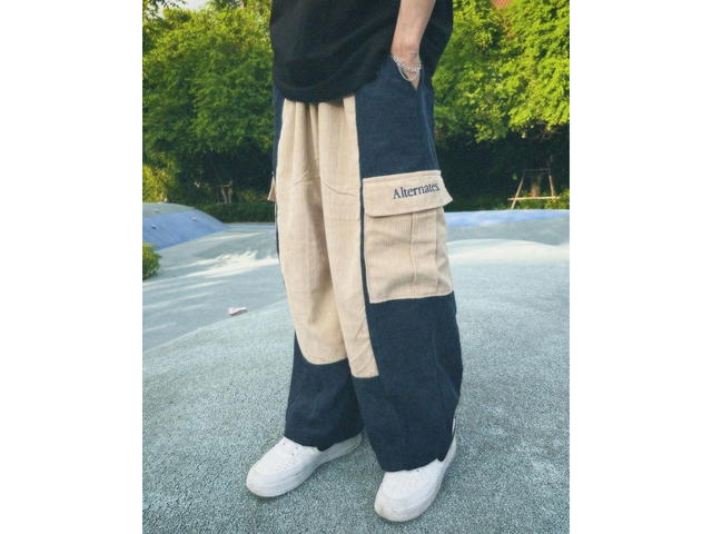 Alternates Alternates Corduroy Trouser Navy/Beige - view 6