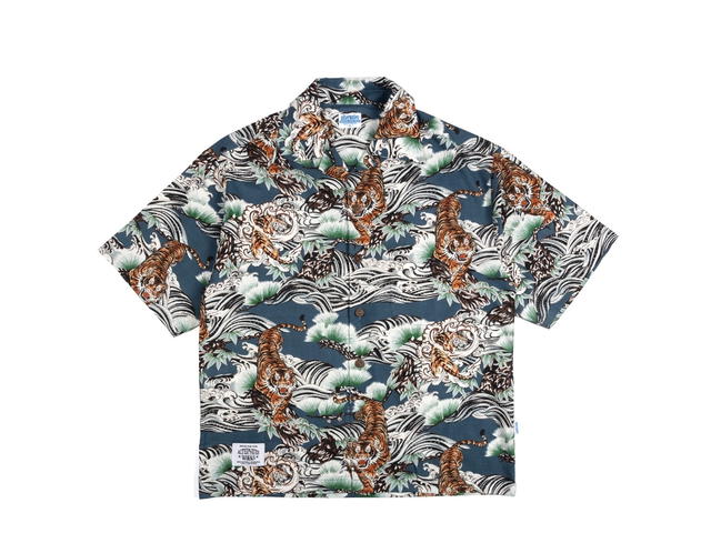 Alternates Alternates Hawaii Tiger Open Shirt Blue - view 1