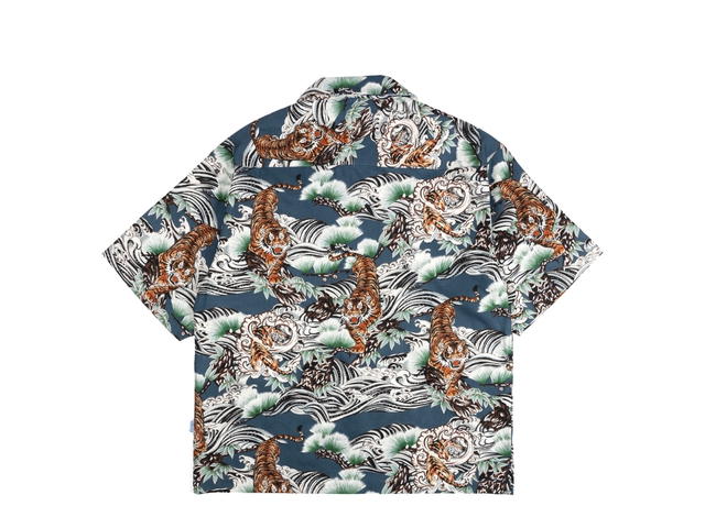 Alternates Alternates Hawaii Tiger Open Shirt Blue - view 2