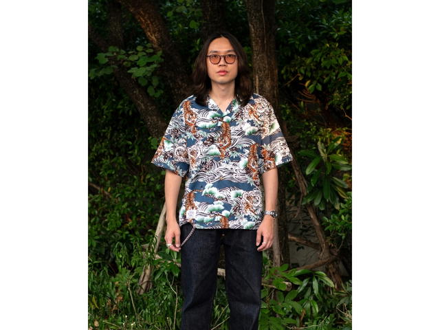 Alternates Alternates Hawaii Tiger Open Shirt Blue - view 3