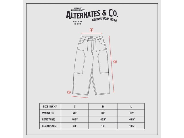 Alternates Alternates Washed Denim Carpenter Light Blue - view 5