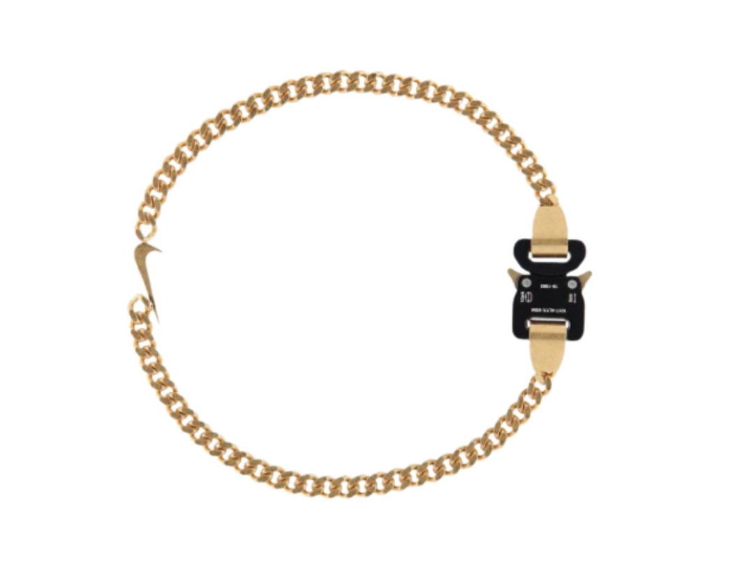 1017 ALYX 9SM Alyx Swoosh Hero Chain Necklace Gold