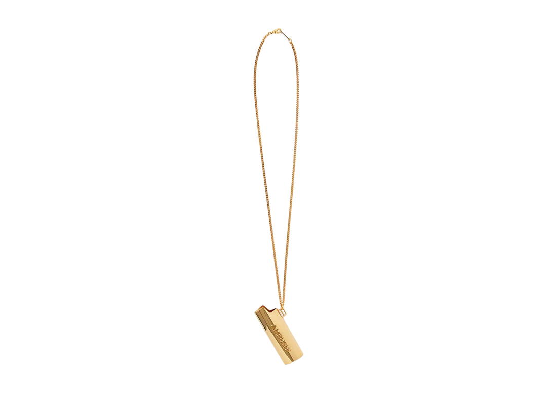 AMBUSH AMBUSH Logo Lighter Case Necklace Gold