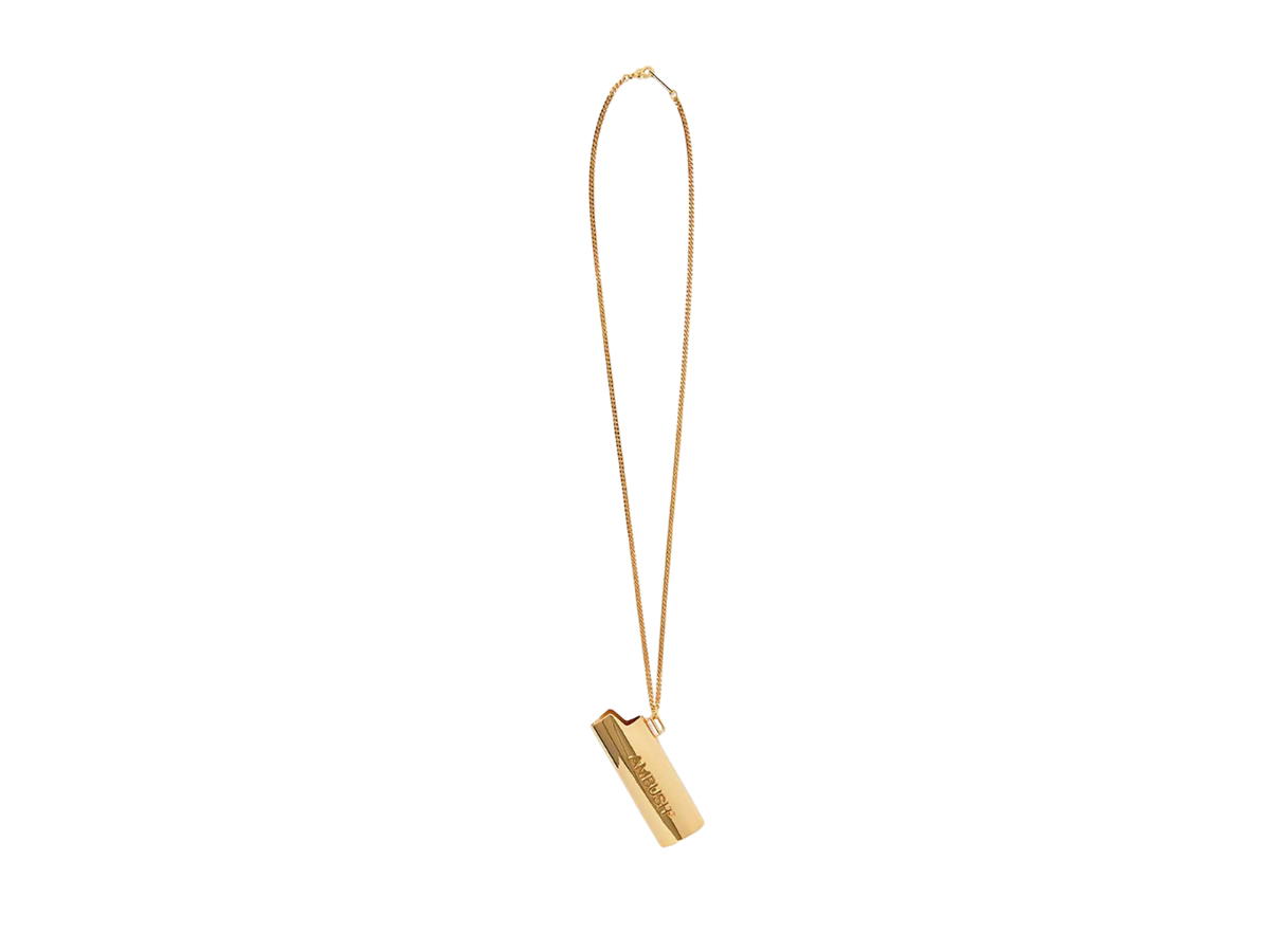 AMBUSH AMBUSH Logo Lighter Case Necklace Gold