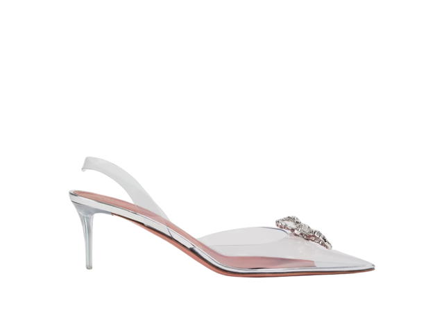 Amina Muaddi Amina Muaddi Rosie Embellished Slingback Pumps - view 1
