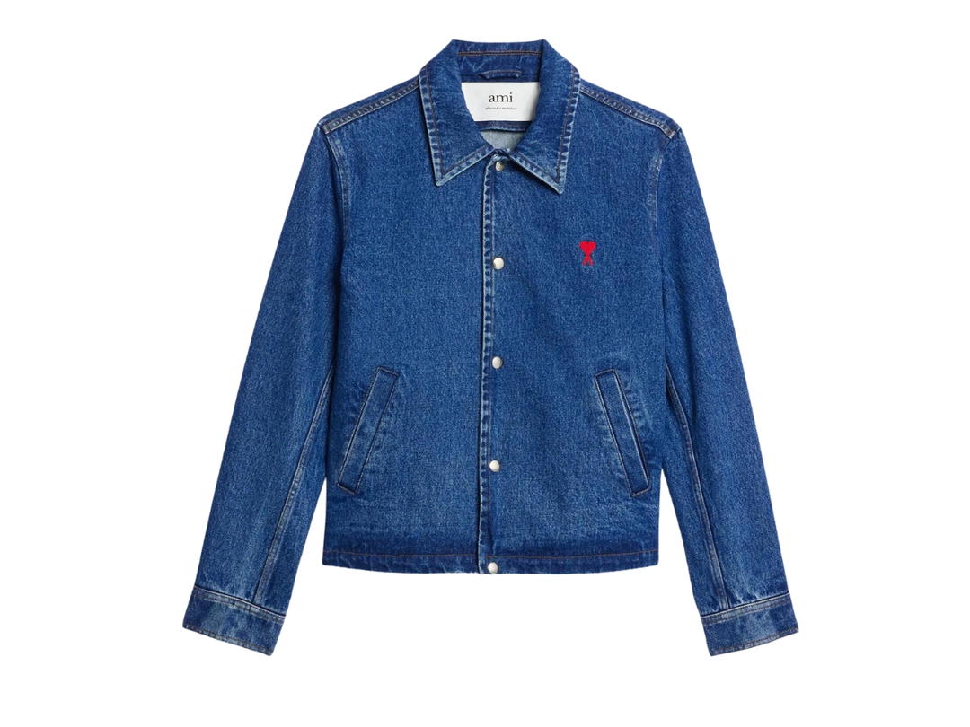 Ami Paris Ami de Coeur Denim Jacket Used Blue
