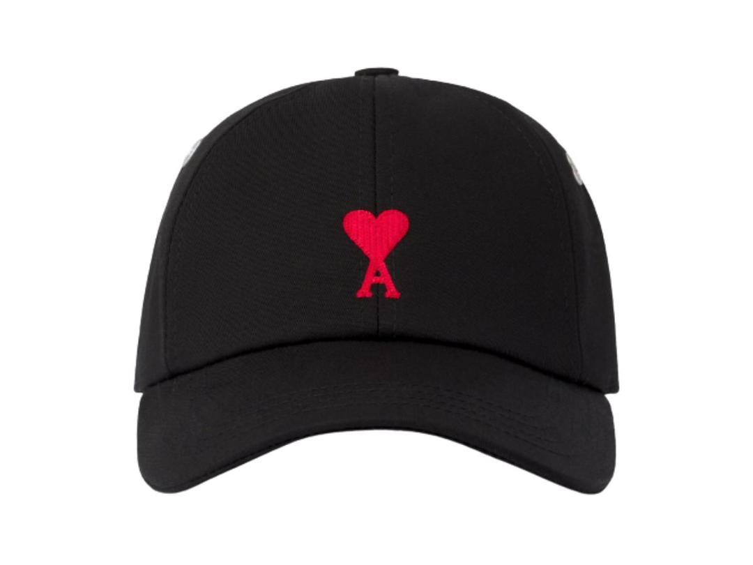 Ami Paris Ami De Coeur Embroidery Cap Black