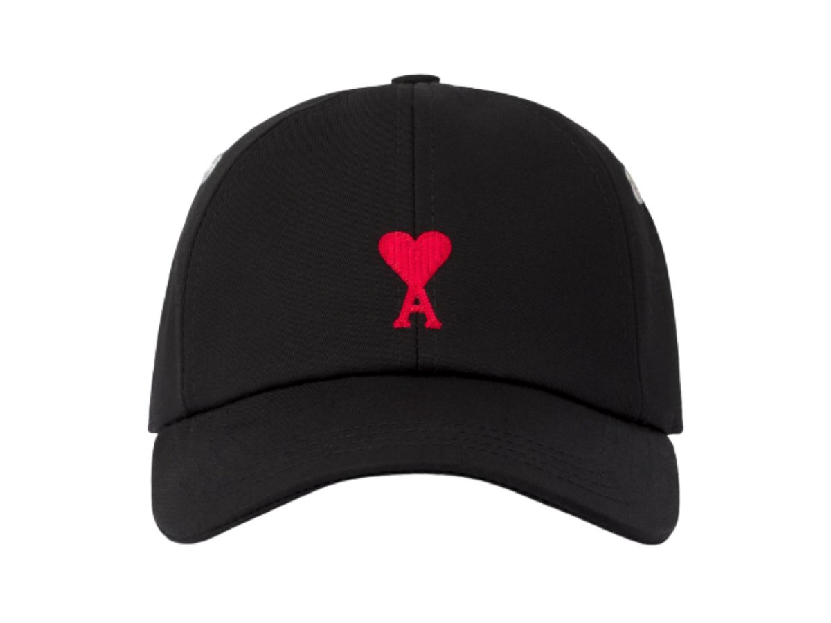 Ami Paris Ami De Coeur Embroidery Cap Black