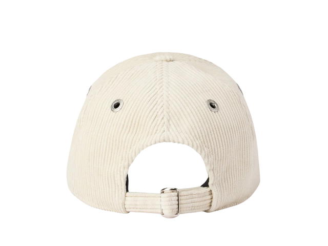 Ami Paris Ami De Coeur Embroidery Cap In Cotton Corduroy Velvet Off-White - view 2