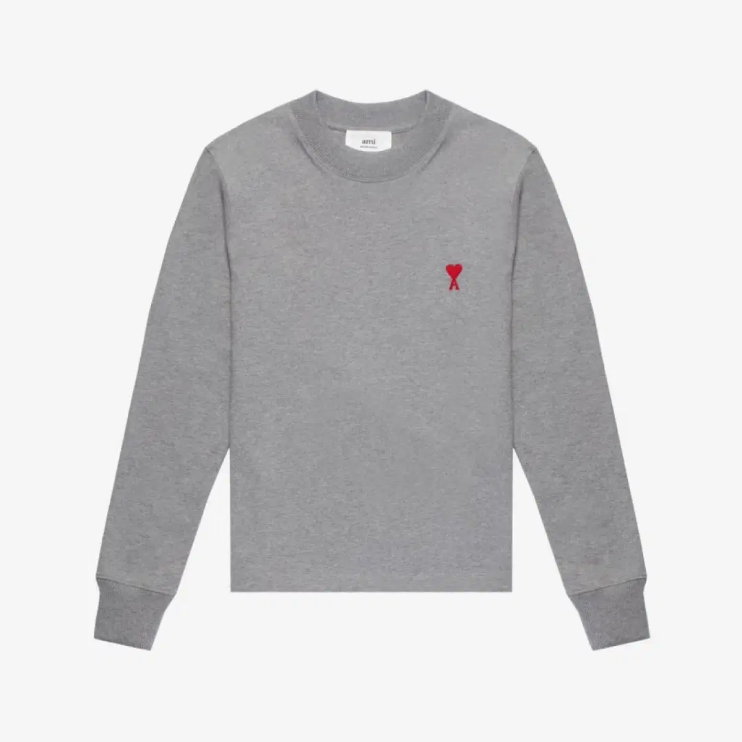 Ami Paris AMI de Coeur LS T-Shirt Heather Grey