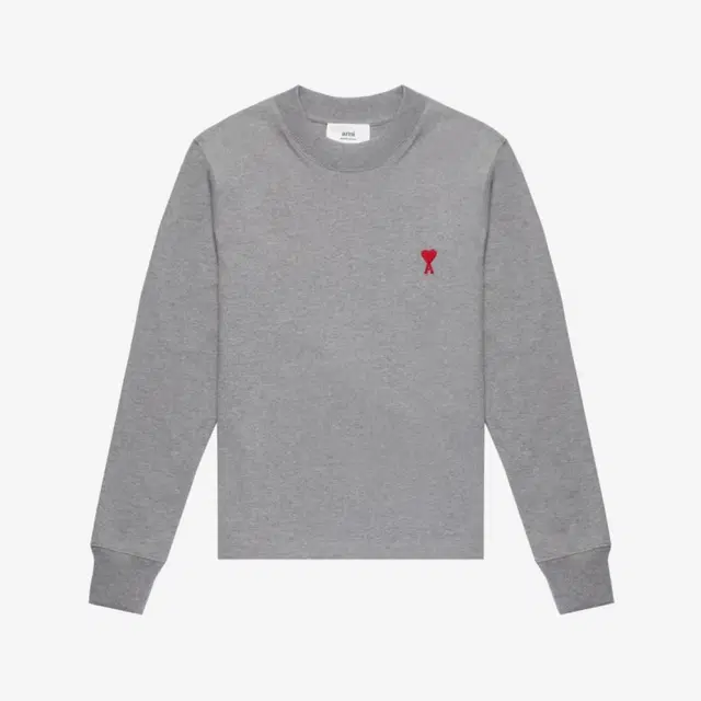 Ami Paris AMI de Coeur LS T-Shirt Heather Grey - view 1