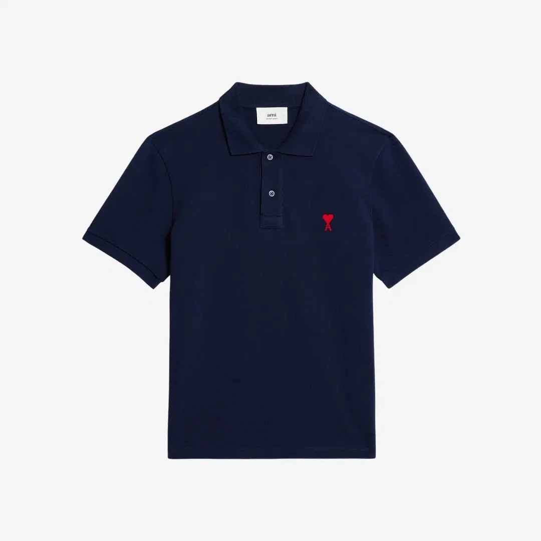 Ami Paris Ami de Coeur Polo Shirt Nautic Blue