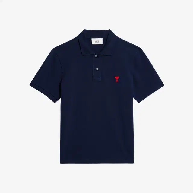 Ami Paris Ami de Coeur Polo Shirt Nautic Blue - view 1