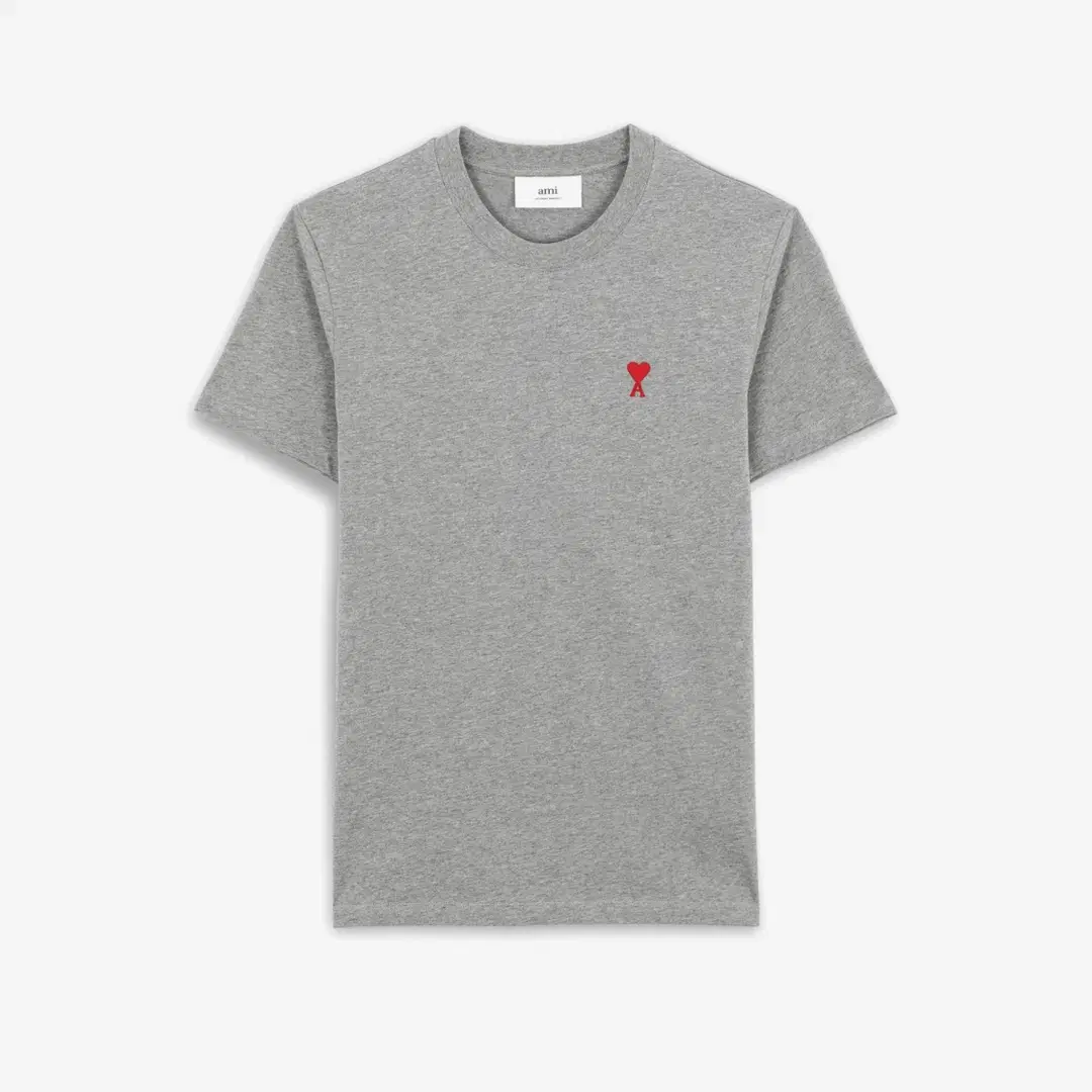 Ami Paris AMI de Coeur T-Shirt Heather Grey/Gris Chine - 21SS