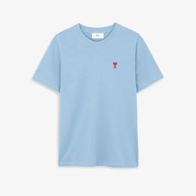 Ami Paris AMI de Coeur T-Shirt Light Blue/Bleu Clair - view 2