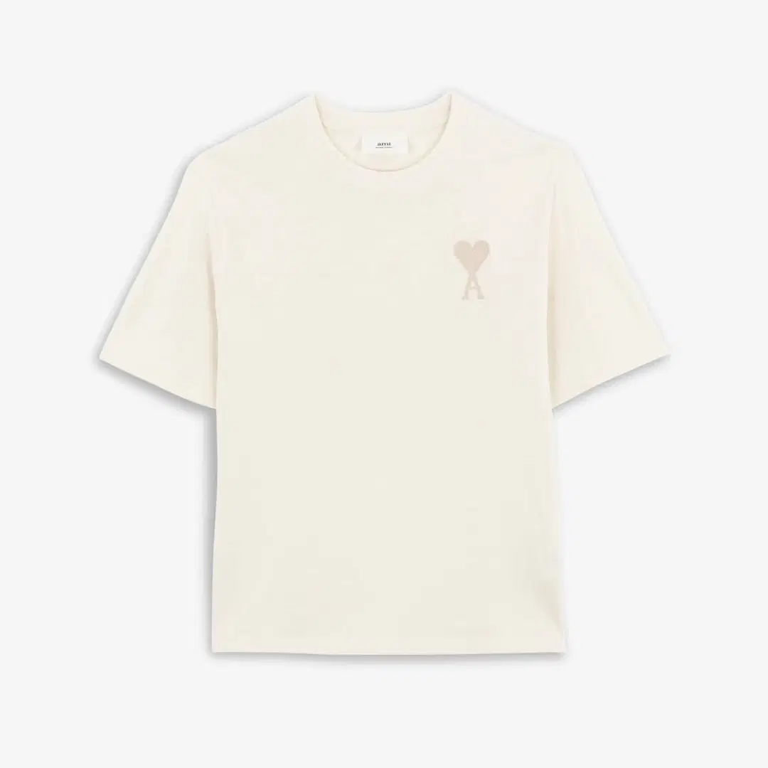 Ami Paris AMI de Coeur Tone-On-Tone T-Shirt Off White