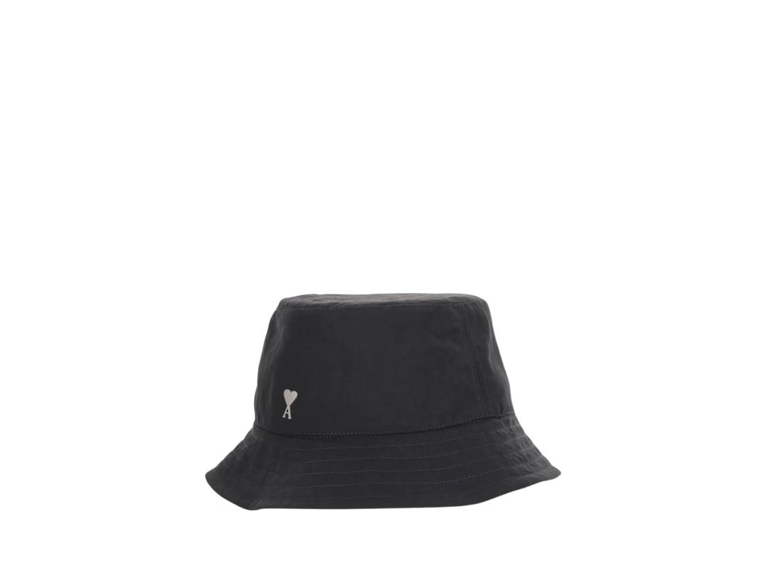 Ami Paris Ami Paris De Coeur Logo Plaque Bucket Hat Black