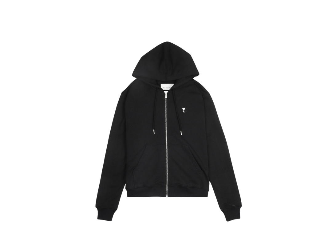Ami Paris Ami Paris De Coeur Contraste Hoodie Noir