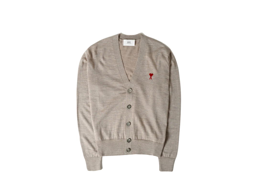 Ami Paris Ami Paris Cardigan Ami De Coeur Beige