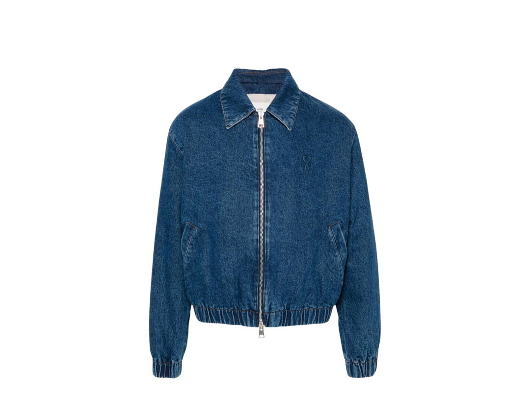 Ami Paris Ami Paris Ami de Coeur jacket indigo blue