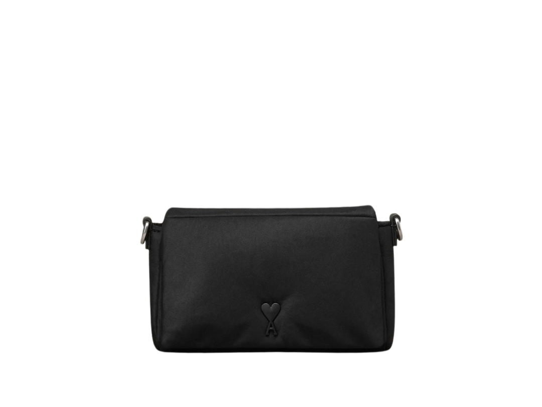 Ami Paris Ami Paris Ami de Coeur Lunch Box Bag In Padded Nylon Canvas With Silver Toned Hardware