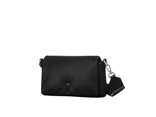Ami Paris Ami Paris Ami de Coeur Lunch Box Bag In Padded Nylon Canvas With Silver Toned Hardware - view 2