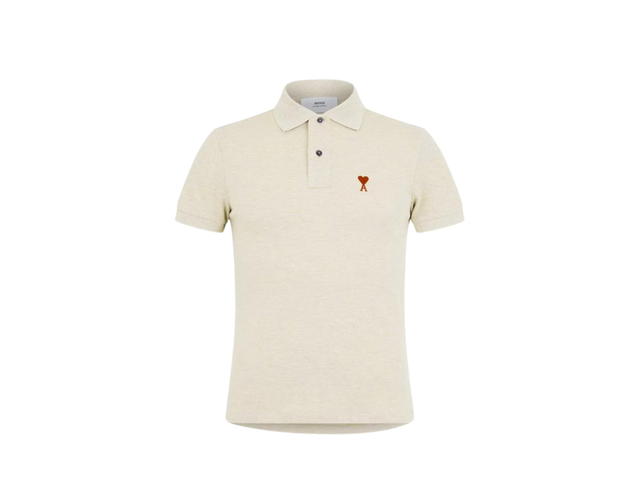 Ami Paris Ami Paris Ami De Coeur Polo Shirt Beige - view 1