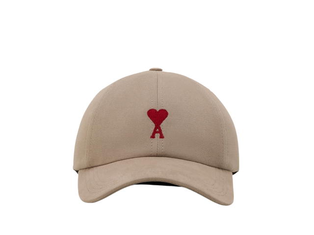 Ami Paris Ami Paris Red Ami De Coeur Embroidery Cap Light Taupe - view 1