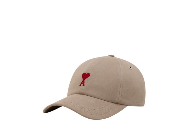 Ami Paris Ami Paris Red Ami De Coeur Embroidery Cap Light Taupe - view 2