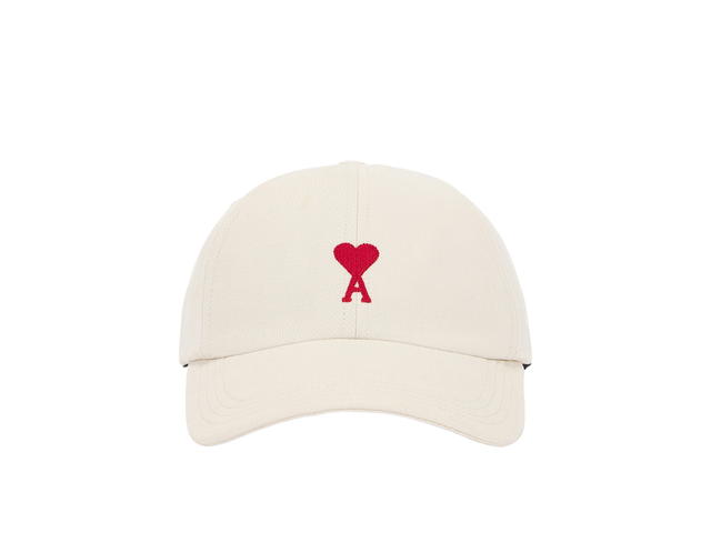Ami Paris Ami Paris Beige Red Ami de Coeur Embroidery Cap Chalk - view 1