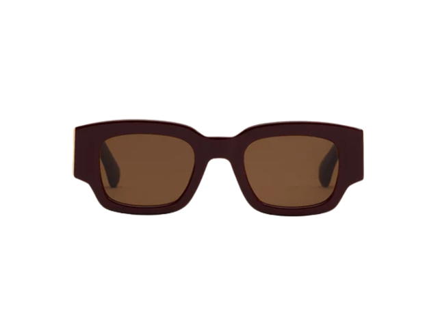 Ami Paris Ami Paris Burgundy 75001 Sunglasses In Eggplant Acetate Frame With Brown Lens - view 1