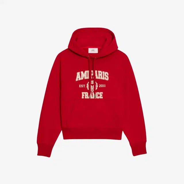 Ami Paris Ami Paris France Hood Sweatshirt Red - view 2