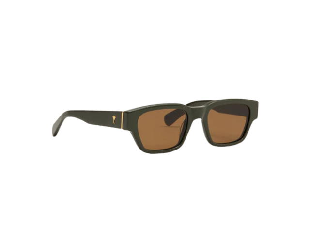 Ami Paris Ami Paris Khaki 75009 Sunglasses In Khaki Acetate Frame With Brown lens - view 2