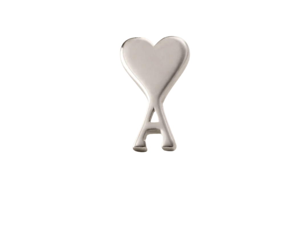 Ami Paris Ami Paris Silver Brass Ami de Coeur Studs Earring
