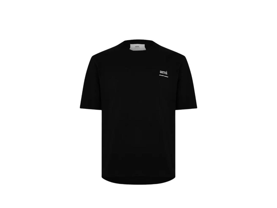 Ami Paris Ami Paris Organic Cotton Logo T-Shirt Black