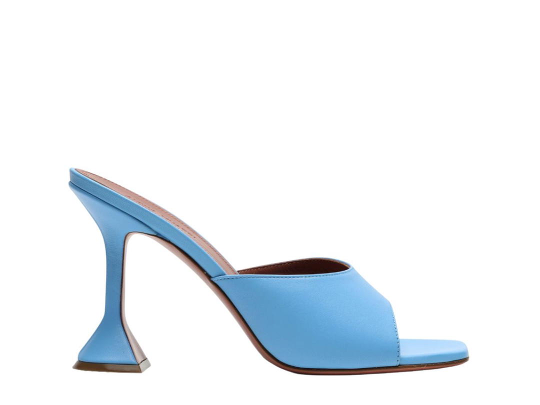 Amina Muaddi Amina Muaddi Lupita Slipper Blue Patent
