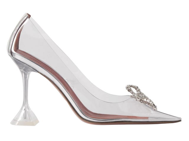Amina Muaddi Amina Muaddi Rosie Glass Crystal-embellished PVC Pumps - view 1