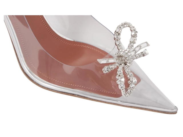 Amina Muaddi Amina Muaddi Rosie Glass Crystal-embellished PVC Pumps - view 3