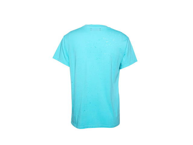 AMIRI Amir Jersey Distressed Crew Neck T-Shirt Blue - view 2