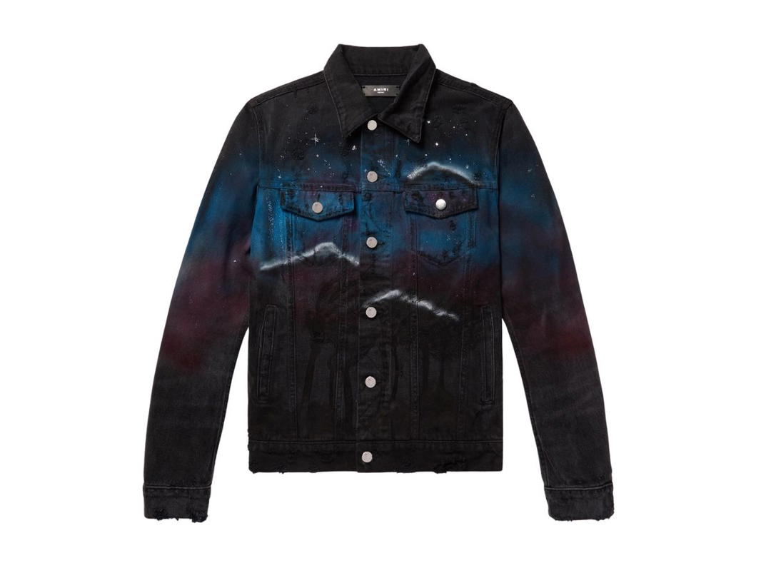 AMIRI AMIRI Airbrush Trucker Denim Jacket Aged Black