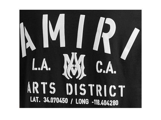 AMIRI AMIRI Arts District logo Print Cotton T-Shirt Black - view 2