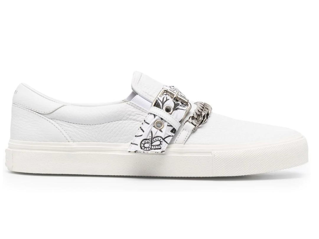AMIRI AMIRI Bandana Chain Slip-On Sneakers White