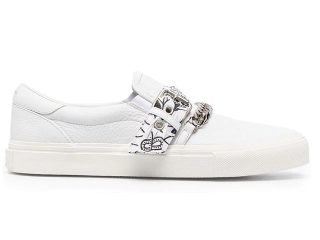 AMIRI AMIRI Bandana Chain Slip-On Sneakers White - view 1