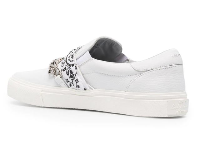 AMIRI AMIRI Bandana Chain Slip-On Sneakers White - view 2