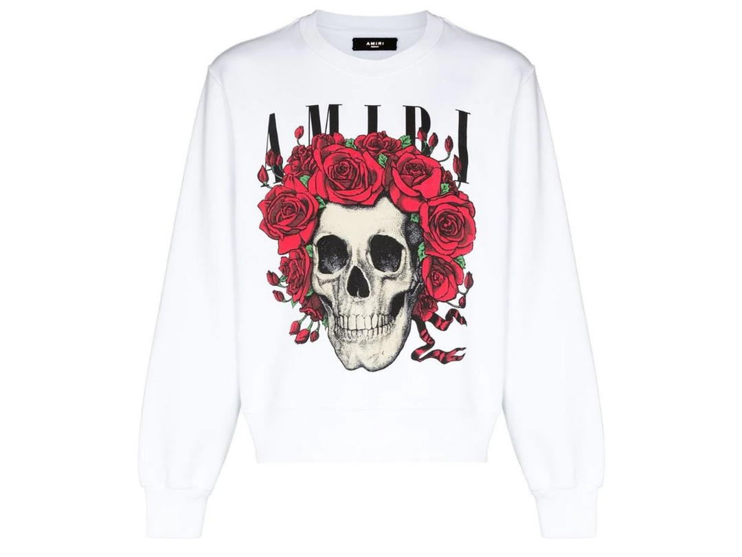 AMIRI AMIRI Graphic Print Crew-Neck Sweatshirt White