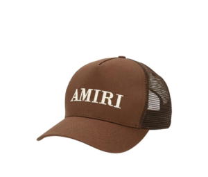 Buy AMIRI Logo Cotton Canvas Trucker Cap Demitasse Brown at Sasom – Authentic and Ready to Ship