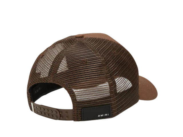 AMIRI AMIRI Logo Cotton Canvas Trucker Cap Demitasse Brown - view 2