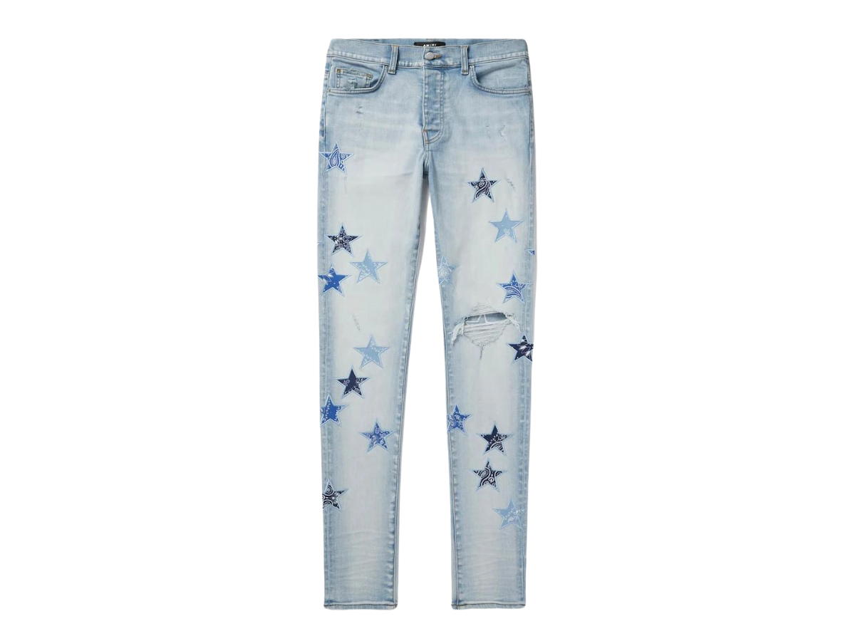 AMIRI AMIRI MX1 Bandana Star Jeans Light Indigo Blue