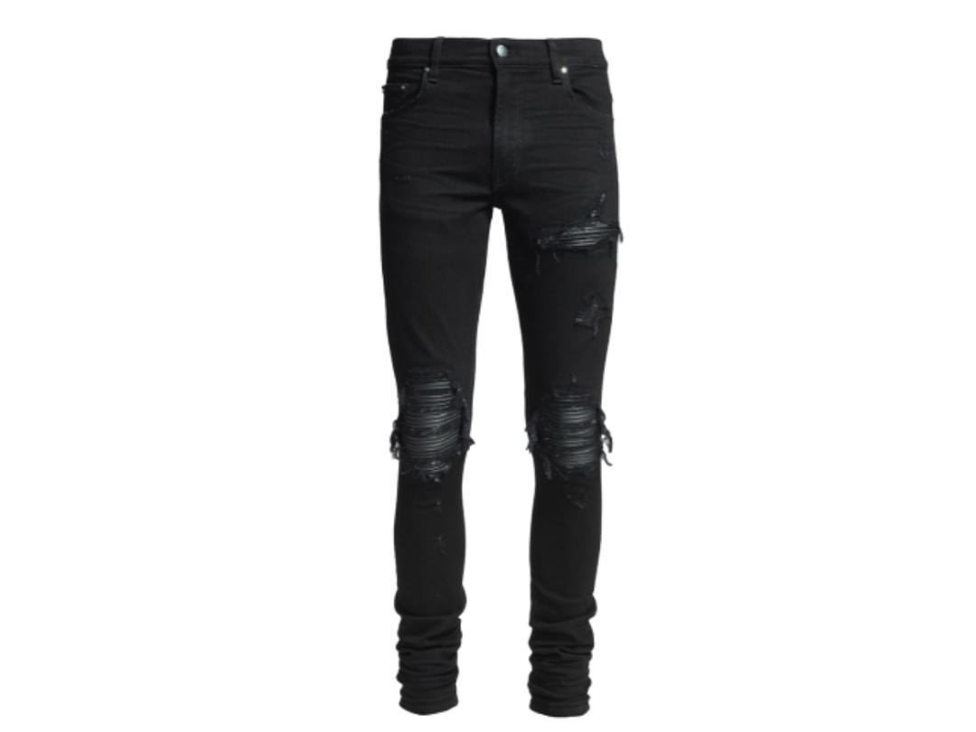 AMIRI AMIRI Mx1 Leather Patch Jeans Black