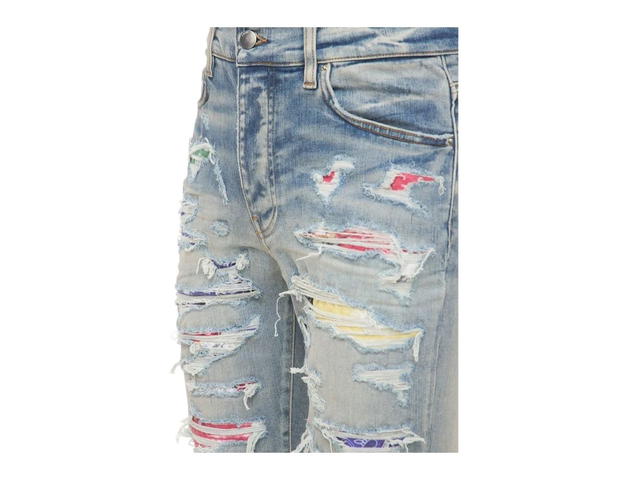 AMIRI AMIRI RAINBOW PATCH DENIM JEANS - view 2
